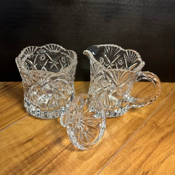 Crystal Sugar and Creamer Set - Picture 2 of 5
